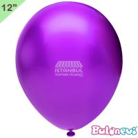 Metalik Balon Mor Renk Balonevi