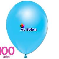 Metalik Mavi Toptan Balon (100 Ad.)