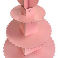 Toptan Cupcake Standı Piramit Pembe