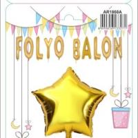 Yıldız Model Folyo Balon Gold